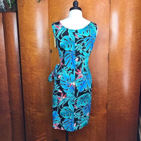 HILO HATTIE 80’s Vintage Pinup Sarong Sundress L - Picture 14 of 15